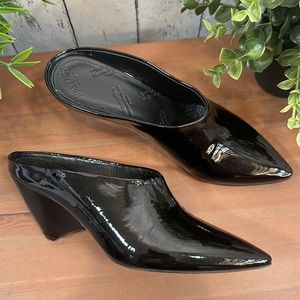 Maison Margiela Black Patent Leather Mules Size 36